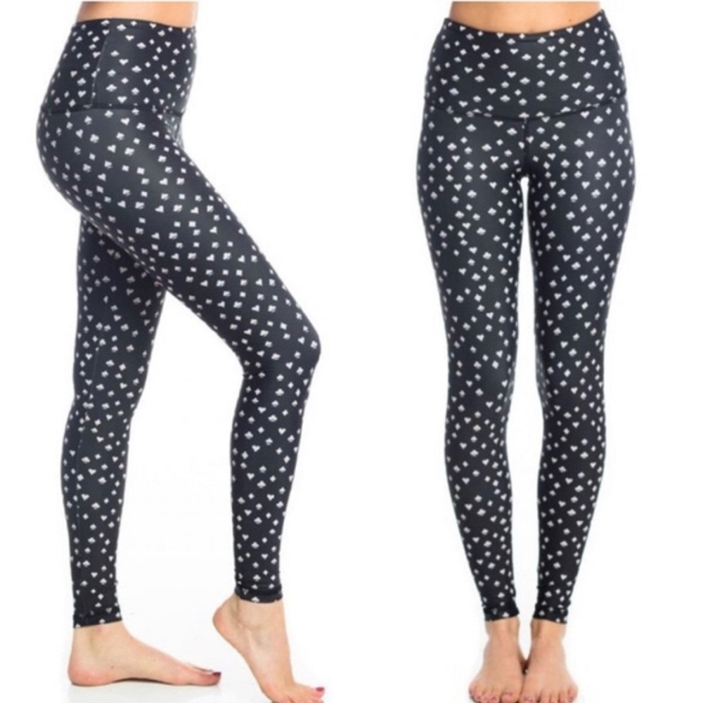 Strut This Card Print Leggings Size Small